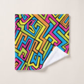 Aangepast kleurrijk Neon Graffiti Street Art Patro Bad Handdoek (Wasdoekje)