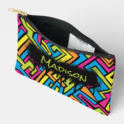 Aangepast kleurrijk Neon Graffiti Street Art Patro Etui (Open)