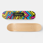 Aangepast kleurrijk Neon Graffiti Street Art Patro Persoonlijk Skateboard (Horizontaal)