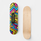 Aangepast kleurrijk Neon Graffiti Street Art Patro Persoonlijk Skateboard (Voorkant)