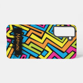 Aangepast kleurrijk Neon Graffiti Street Art Patro Samsung Galaxy Hoesje (Achterkant horizontaal)