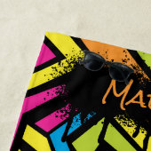 Aangepast kleurrijk Neon Graffiti Street Art Patro Strandlaken (In situ)