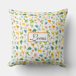 Aangepast kleurrijk patroon safari giraffe schatti kussen