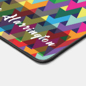 Aangepast Kleurrijk Pijlpatroon met Naam Bureaumat (Hoek)