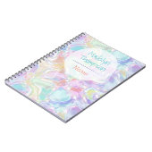 Aangepast , kleurrijk ronddraaipatroon notitieboek (Linkerzijde)