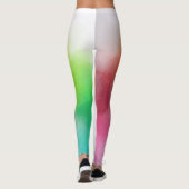 Aangepast kleurrijk Roze Rood Geel Oranje Blauw Gr Leggings (Achterkant)