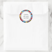 Aangepast kleurrijk Snoep Button Ronde Sticker (Tas)