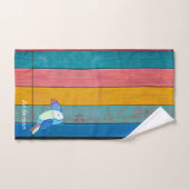 Aangepast, kleurrijk toucum om Rustisch hout te be Bad Handdoek (Handdoek)