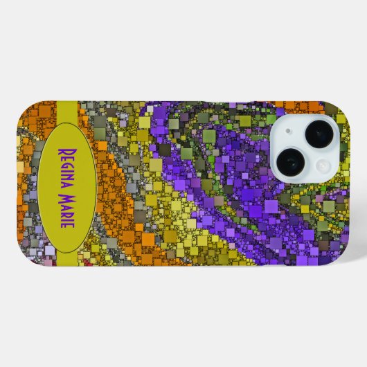 Aangepast kleurrijke aarde Abstract geometrisch Case-Mate iPhone Case (Achterkant (horizontaal))