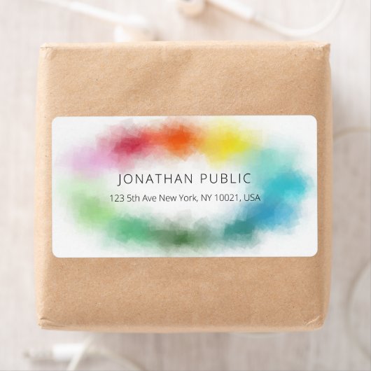 Aangepast kleurrijke Abstracte elegante Sjabloon M Etiket (Insitu)