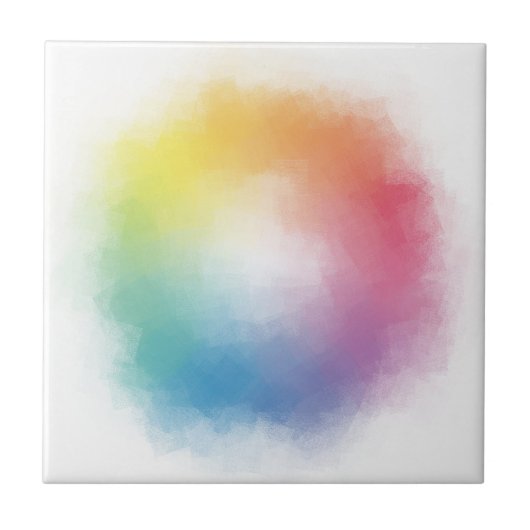 Aangepast kleurrijke Abstracte elegante Sjabloon M Tegeltje (Voorkant)