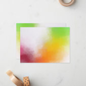 Aangepast kleurrijke, moderne Abstracte kunst leeg Notitiekaartje (Voorkant / Achterkant in situ)