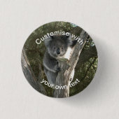 Aangepast klimmen Koala een boom Ronde Button 3,2 Cm (Voorkant)
