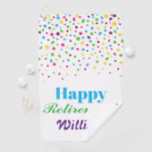 Aangepast Knuffel Kleurig Confetti Gelukkig Met Je Golfhanddoek (Insitu)