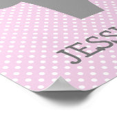 Aangepast knuffelgrijs olifant-nursery-muurkunstpo poster (Hoek)