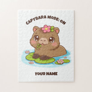 Aangepast Knuffelig Kawaii Capybara Mode Legpuzzel