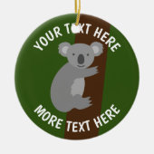Aangepast koala beer Lewis-ornament kerstboom Keramisch Ornament (Voorkant)