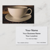 Aangepast koffie-Visitekaartje Visitekaartje (Voorkant / Achterkant)