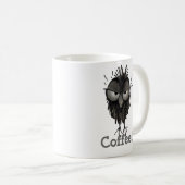 Aangepast koffiezetapparaat en Funny Grumpy Owl Ge Koffiemok (Voorkant rechts)