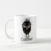 Aangepast koffiezetapparaat en Funny Grumpy Owl Ge Koffiemok (Links)