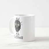 Aangepast koffiezetapparaat en grappige hoopvolle  koffiemok (Voorkant links)