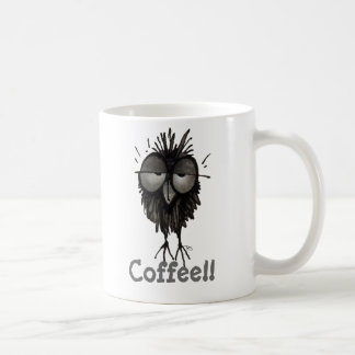 Aangepast koffiezetapparaat en grappige hoopvolle koffiemok