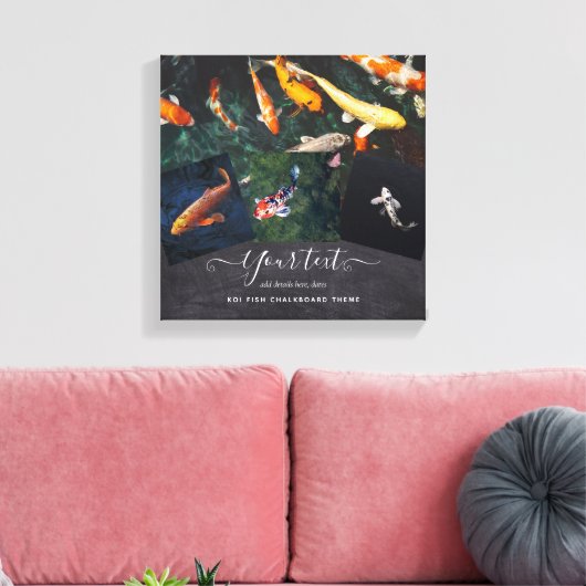 Aangepast KOI FISH Fotocollage Gift voor mannen Canvas Afdruk (Insitu (Woonkamer))