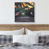 Aangepast KOI FISH Fotocollage Gift voor mannen Canvas Afdruk (Insitu (Slaapkamer))