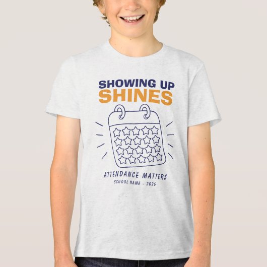 Aangepast Kom Op En Schitter School Tri-Blend Shirt (Voorkant)