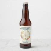 Aangepast Kombucha Botanisch Fleslabel Bier Etiket (Voorkant)