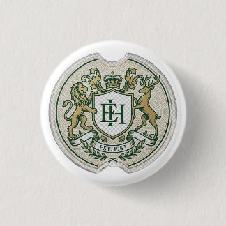 Aangepast Koninklijk Wapen Auto Coaster | Vintage Ronde Button 3,2 Cm