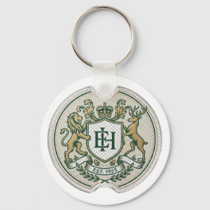Aangepast Koninklijk Wapen Auto Coaster Vintage Sleutelhanger