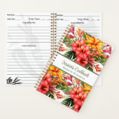 Aangepast kookboek Tropical Flowers Recepten Notit Notitieboek (Binnen)