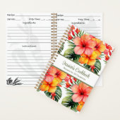 Aangepast kookboek Tropical Flowers Recepten Notit Notitieboek (Binnen)