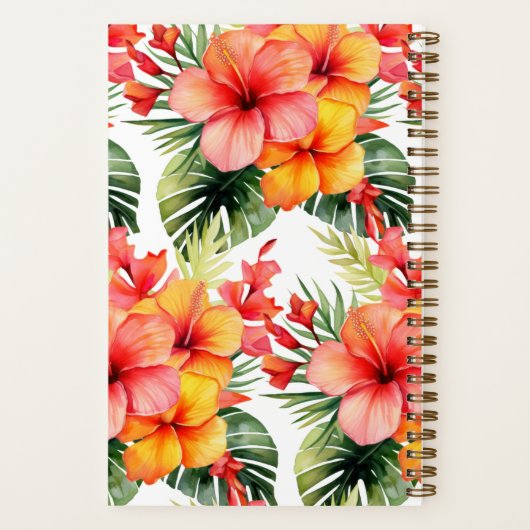 Aangepast kookboek Tropical Flowers Recepten Notit Notitieboek (Achterkant)