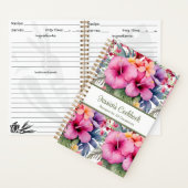 Aangepast kookboek Tropical Flowers Recepten Notit Notitieboek (Binnen)