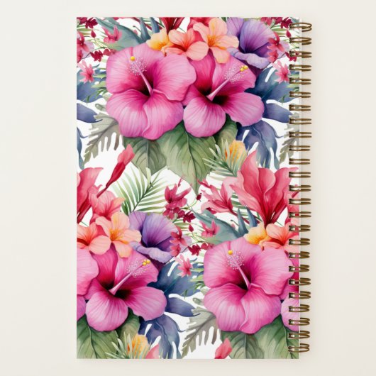 Aangepast kookboek Tropical Flowers Recepten Notit Notitieboek (Achterkant)