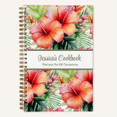 Aangepast kookboek Tropical Flowers Recepten Notit Notitieboek (Voorkant)