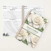 Aangepast kookboek White Roses Recepten Notitieboe Notitieboek (Binnen)