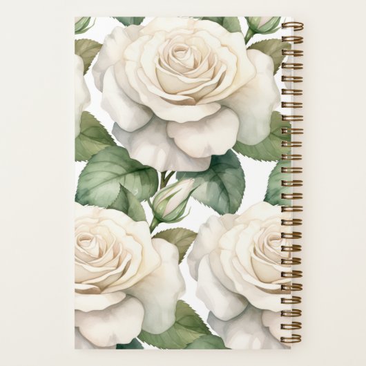 Aangepast kookboek White Roses Recepten Notitieboe Notitieboek (Achterkant)