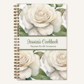 Aangepast kookboek White Roses Recepten Notitieboe Notitieboek (Voorkant)