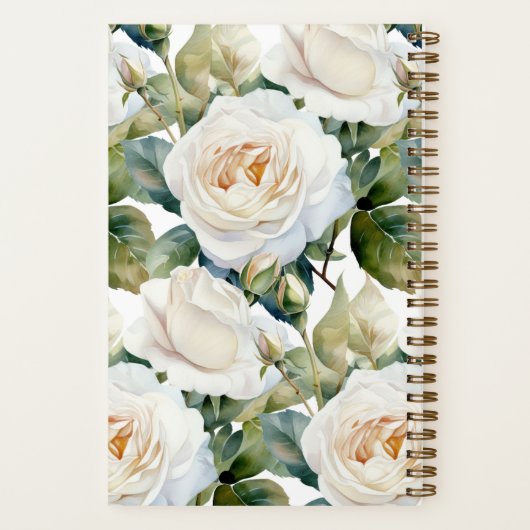 Aangepast kookboek White Roses Recepten Notitieboe Notitieboek (Achterkant)