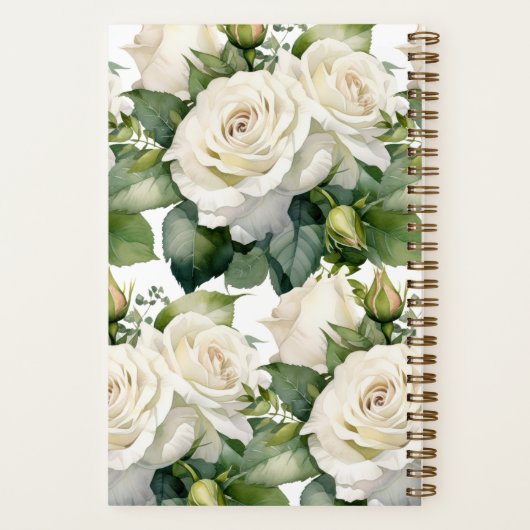 Aangepast kookboek White Roses Recepten Notitieboe Notitieboek (Achterkant)