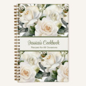 Aangepast kookboek White Roses Recepten Notitieboe Notitieboek (Voorkant)