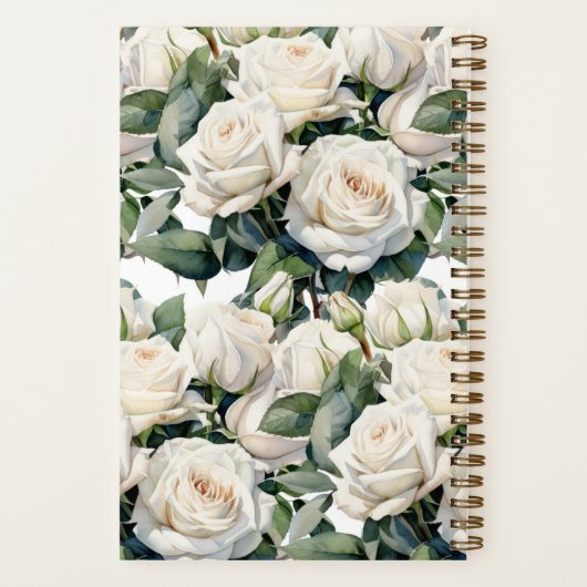 Aangepast kookboek White Roses Recepten Notitieboe Notitieboek (Achterkant)