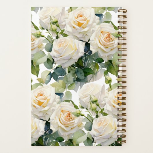 Aangepast kookboek White Roses Recepten Notitieboe Notitieboek (Achterkant)