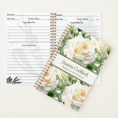 Aangepast kookboek White Roses Recepten Notitieboe Notitieboek (Binnen)