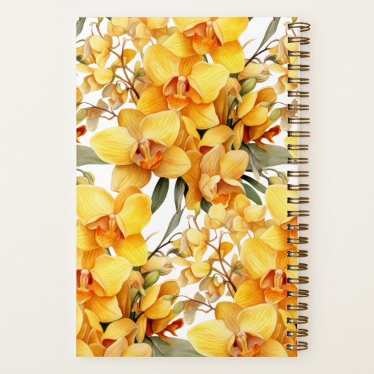 Aangepast kookboek Yellow Orchids Recepten Notitie Notitieboek (Achterkant)