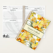 Aangepast kookboek Yellow Orchids Recepten Notitie Notitieboek (Binnen)