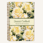 Aangepast kookboek Yellow Roses Recepten Notitiebo Notitieboek (Voorkant)